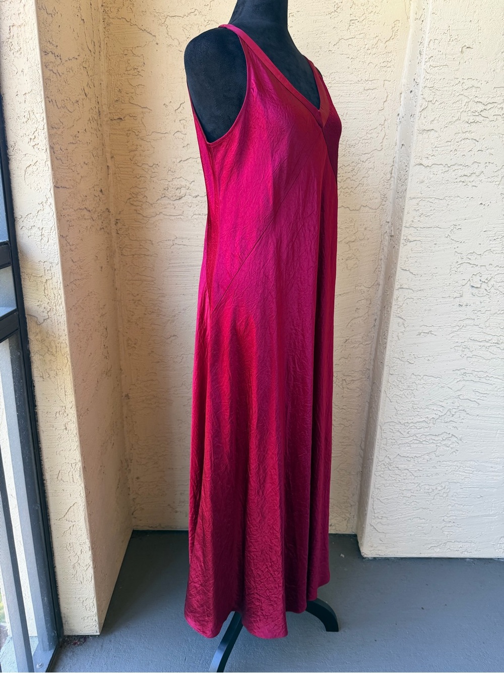 Eileen Fisher Ruby Textured Satin Slip Dress Sz M Occasion Feminine NWT - Picture 3 of 10